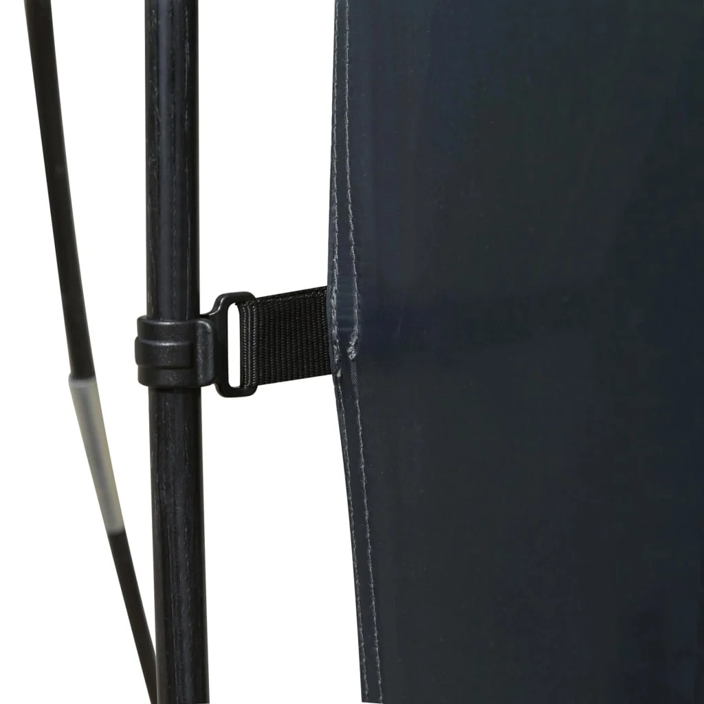 Abri de spa carré 390 x 390 cm noir avec portes – vue des dimensions