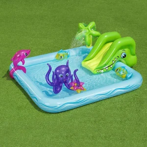Aire de jeux aquatique gonflable 239 x 206 cm avec toboggan – vue principale