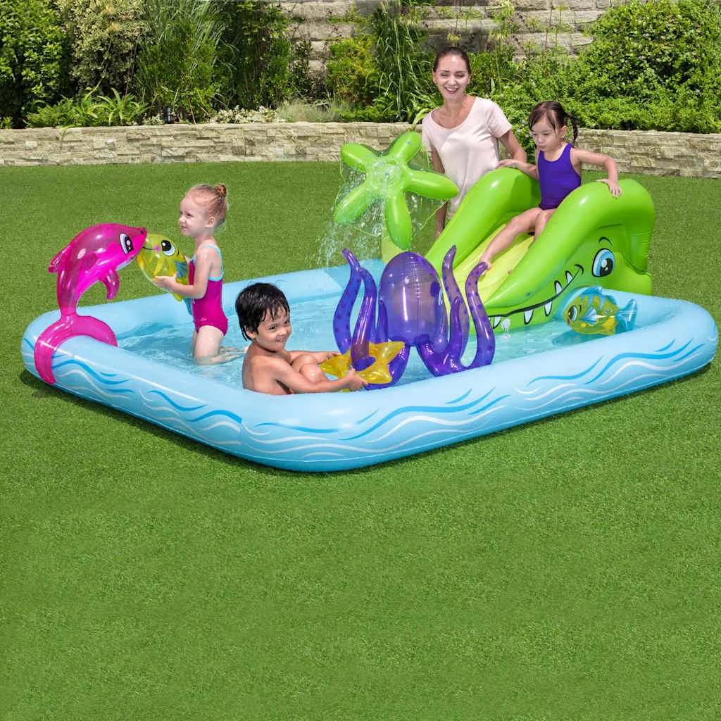 Aire de jeux aquatique gonflable 239 x 206 cm avec toboggan – vue de détail