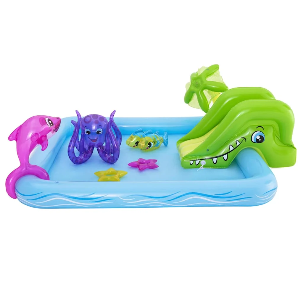 Aire de jeux aquatique gonflable 239 x 206 cm avec toboggan – vue rapprochée