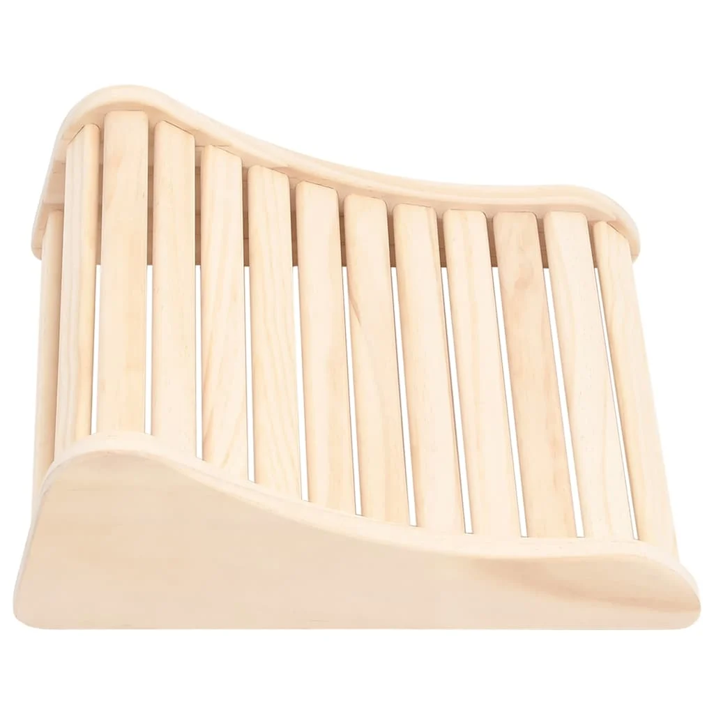 Appui-tête de sauna ergonomique en pin massif – vue de détail