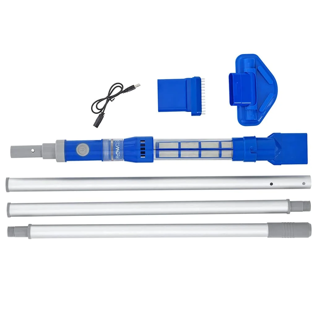Aspirateur de piscine rechargeable USB manche 264 cm – vue des accessoires