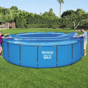 Bâche à bulles solaire ronde Ø 527 cm pour piscine de 549 cm – vue principale
