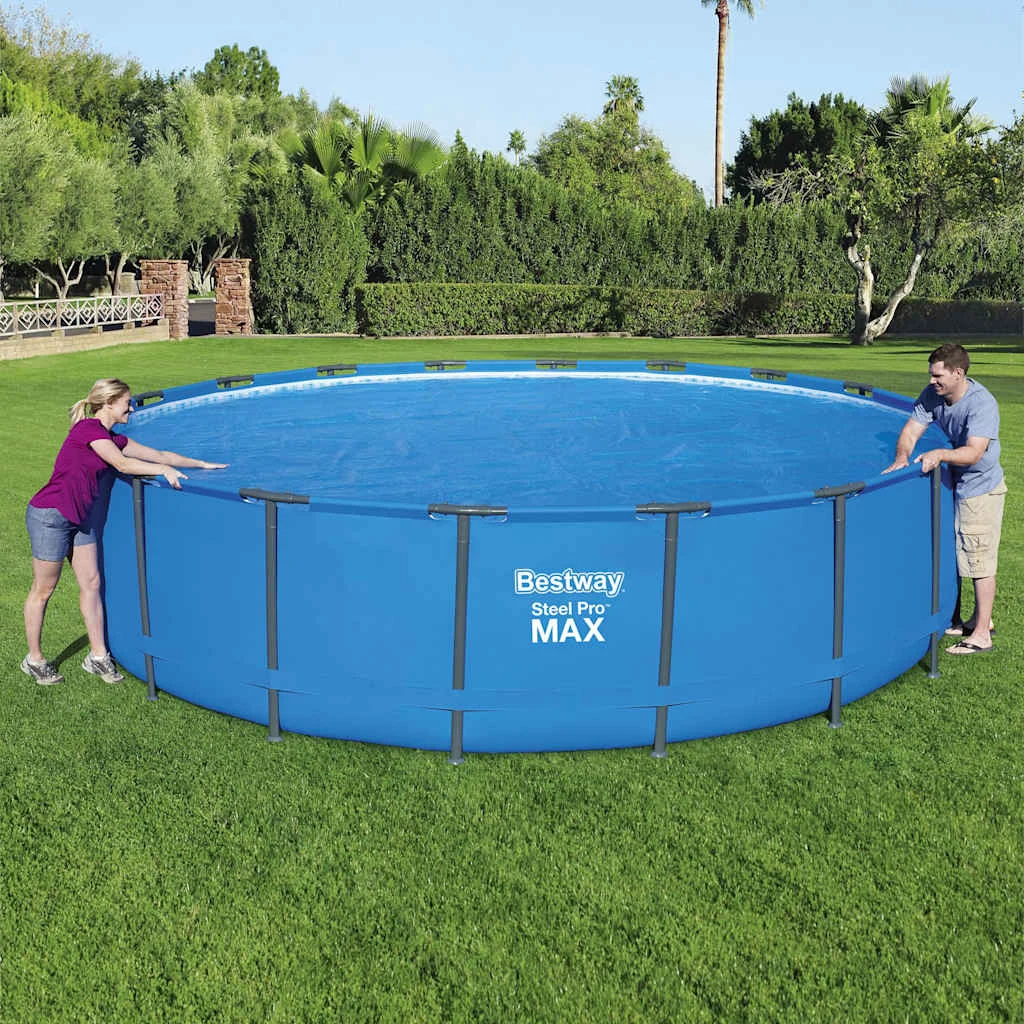 Bâche à bulles solaire ronde Ø 527 cm pour piscine de 549 cm – vue de détail