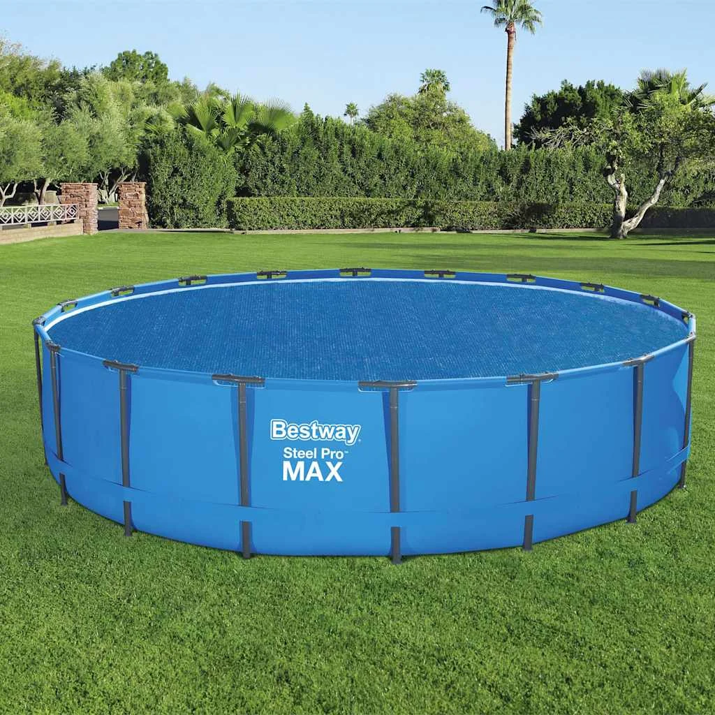 Bâche à bulles solaire ronde Ø 527 cm pour piscine de 549 cm – vue de côté