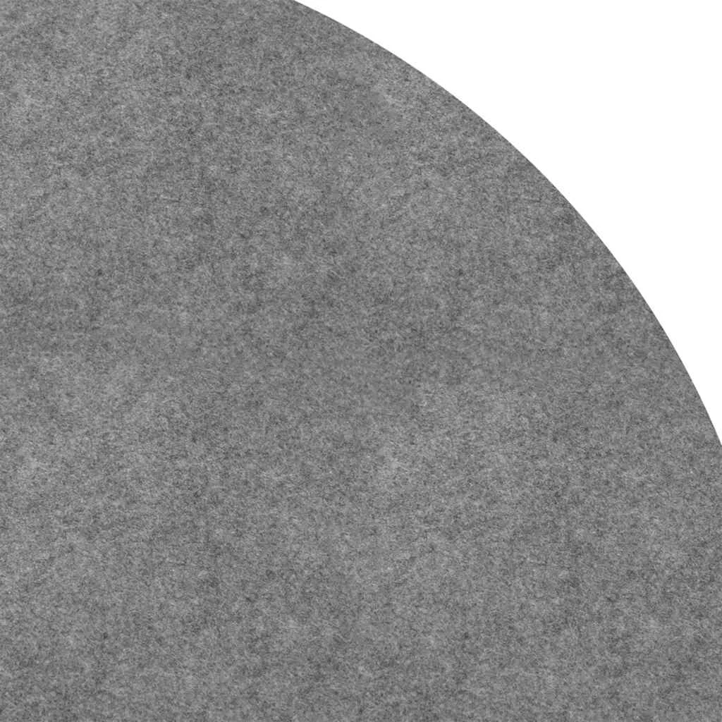 Bâche d’hivernage ronde géotextile gris clair ou noire – vue de côté
