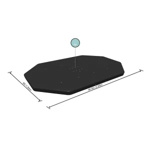 Bâche de protection piscine ovale 300 x 200 cm anthracite – vue rapprochée