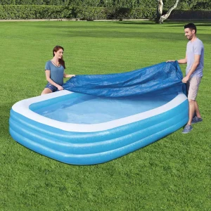 Bâche de protection piscine rectangulaire 305 x 183 cm bleue – vue principale