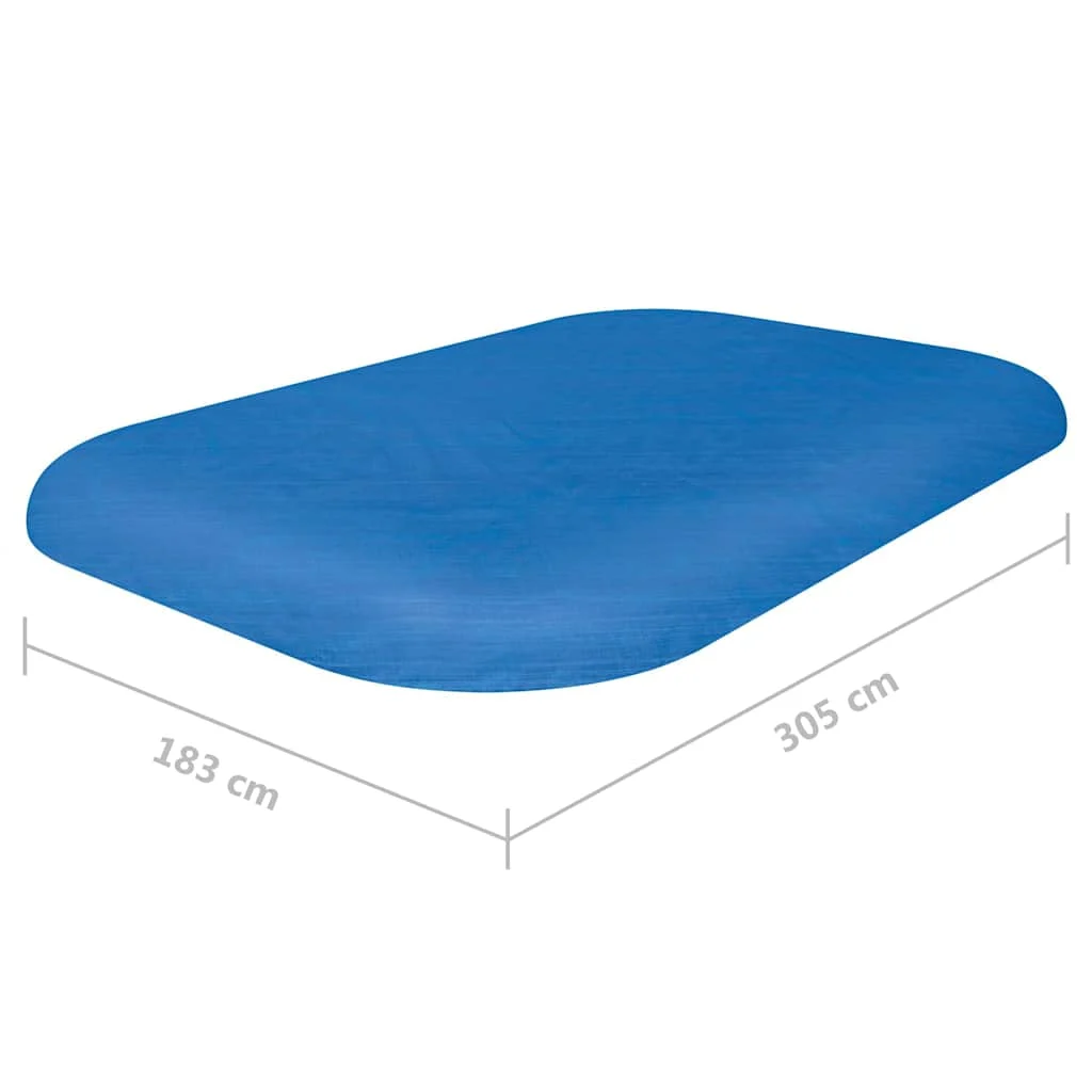 Bâche de protection piscine rectangulaire 305 x 183 cm bleue – vue rapprochée