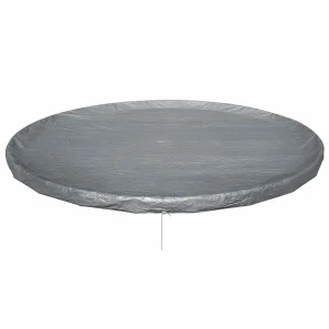 Bâche de protection ronde polyester grise de Ø 305 à 671 cm – vue d'ensemble