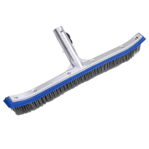 Brosse de paroi de piscine incurvée 46 cm aluminium – vue principale