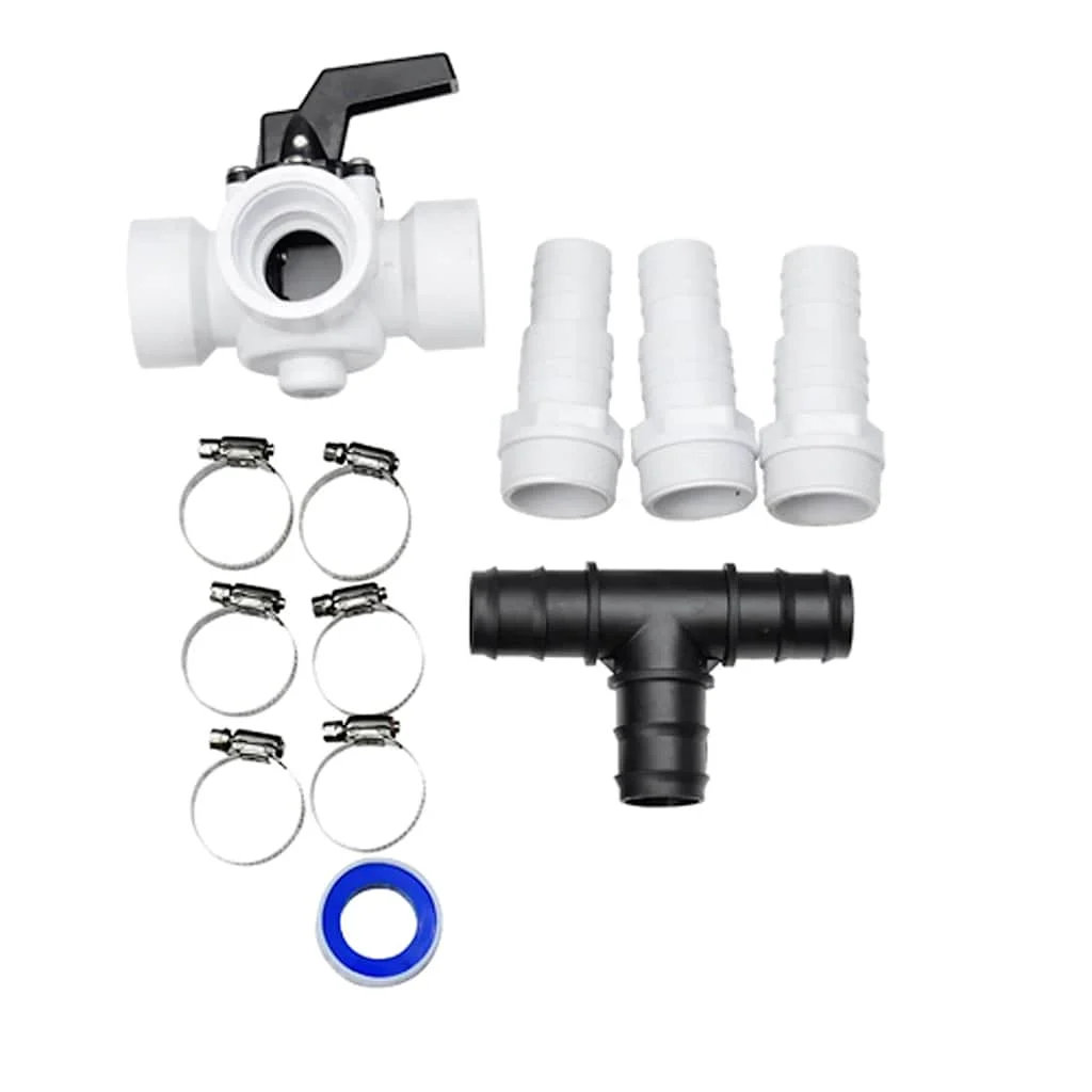 Chauffage solaire de piscine en dôme 735 W avec kit de dérivation – vue de côté