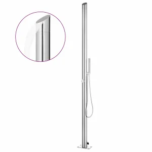 Colonne de douche de jardin 220 cm inox 304 avec douchette – vue principale