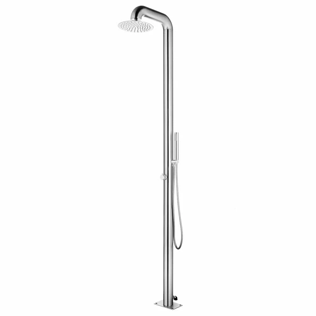 Colonne de douche de jardin 225 cm inox pommeau pluie Ø 25 cm – vue principale