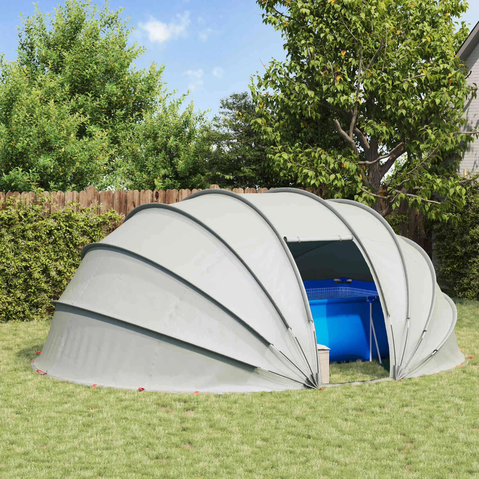 Dôme de tente de piscine 538 x 440 cm en polyester – vue principale