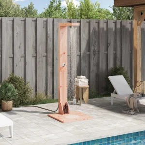 Douche d&rsquo;extérieur 210 cm en douglas massif avec pommeau Ø 20 cm – vue principale