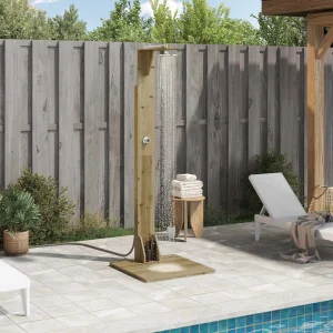 Douche d&rsquo;extérieur 214,5 cm en pin imprégné avec pommeau Ø 20 cm – vue principale