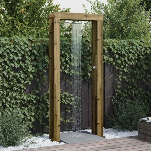 Douche d’extérieur 226 cm en pin imprégné avec pommeau Ø 20 cm – vue principale