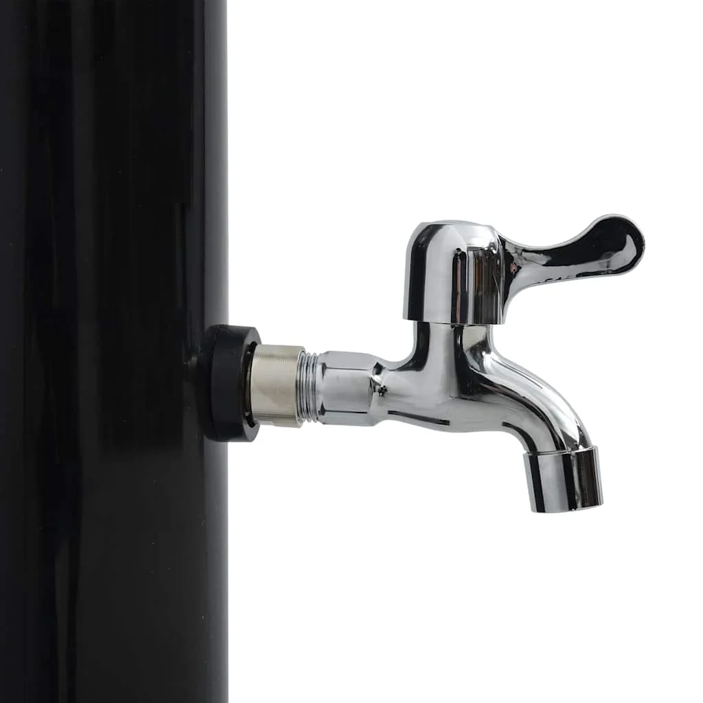 Douche solaire 20 L noire 220 cm aluminium – vue de côté