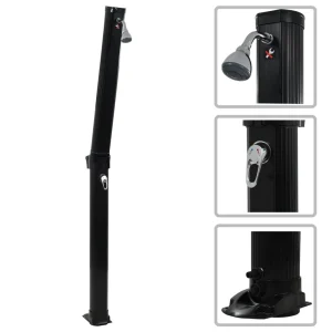Douche solaire pliable 23 L noire 214 cm – vue principale