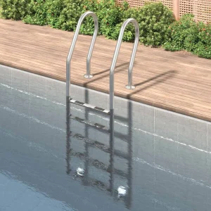 Échelle de piscine enterrée inox 304 droite ou incurvée – vue principale