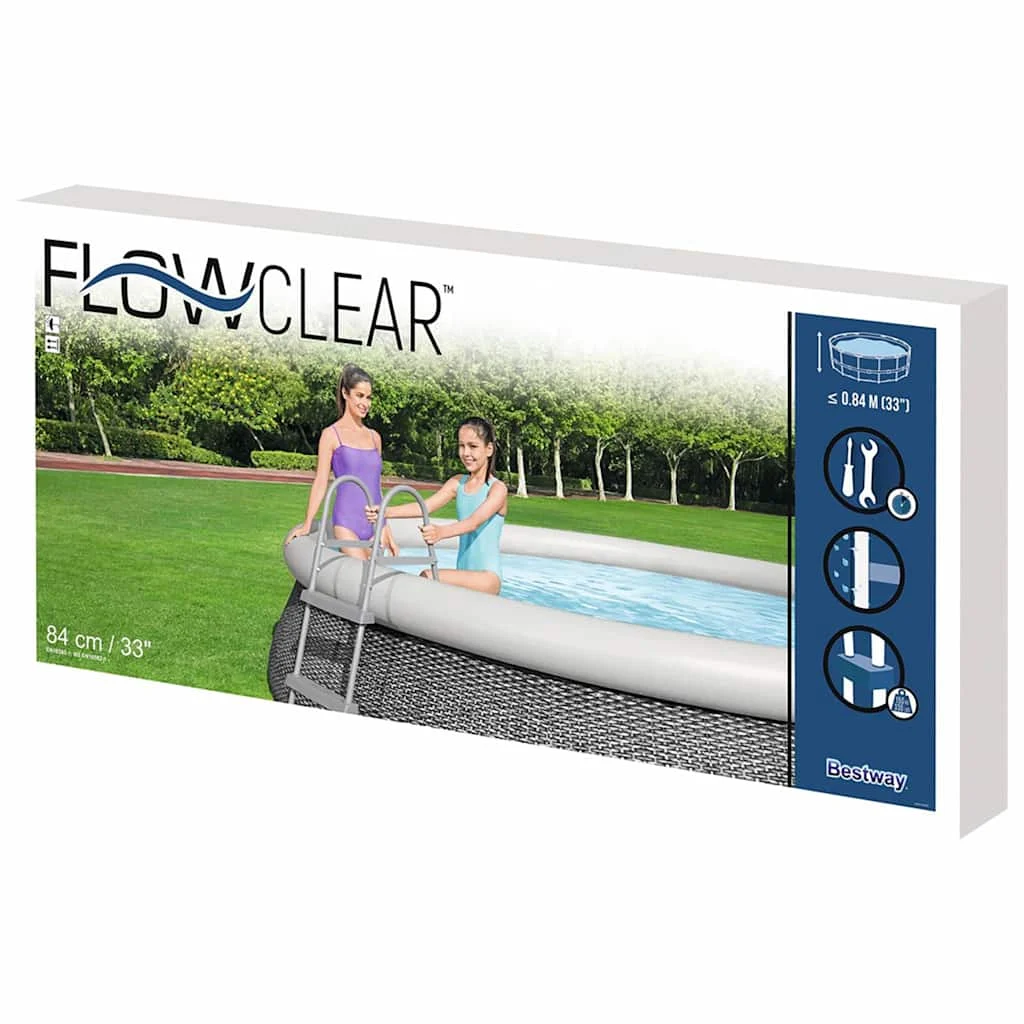 Échelle de piscine hors sol 84 cm 2 x 2 marches – vue de détail