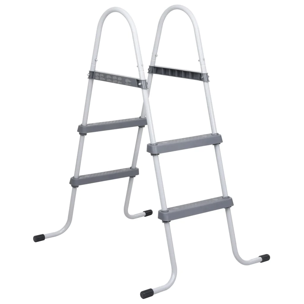 Échelle de piscine hors sol 84 cm grise 2 marches – vue principale