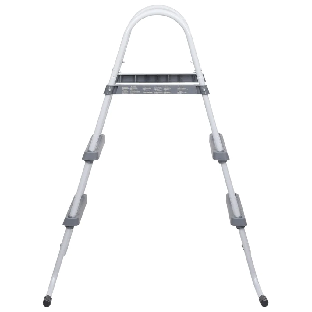 Échelle de piscine hors sol 84 cm grise 2 marches – vue d'ensemble