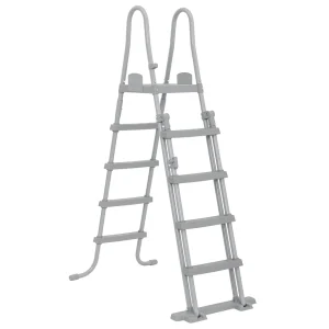 Échelle de sécurité pour piscine hors sol 132 cm avec plateforme – vue principale