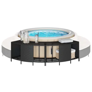Étagères de rangement pour spa lot de 2 résine tressée – vue principale