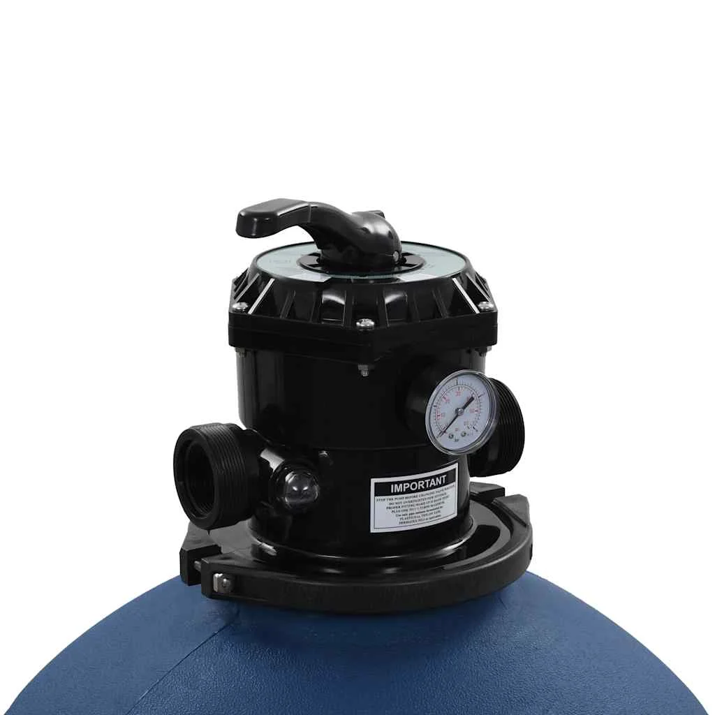 Filtre à sable de piscine 12 m³/h Ø 56 ou 66 cm vanne 6 voies – vue de côté
