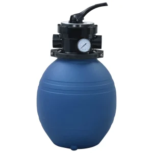 Filtre à sable de piscine 5,6 m³/h Ø 30 cm vanne 4 voies bleu – vue principale