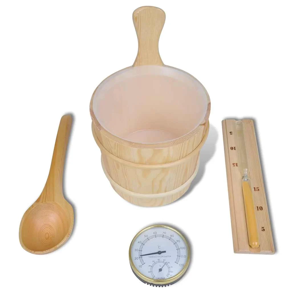 Kit accessoires de sauna 5 pièces avec seau étanche – vue principale