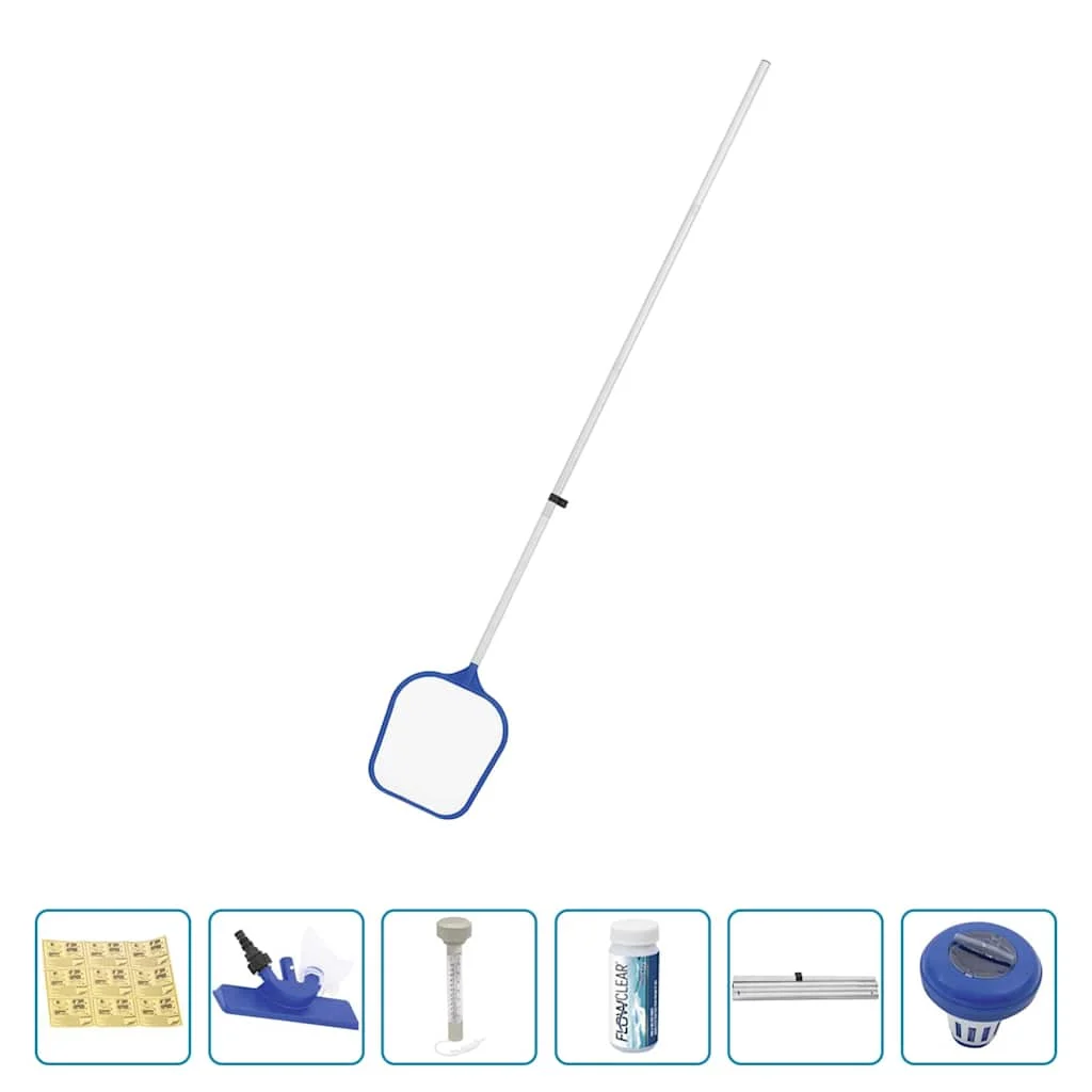 Kit d’entretien piscine hors sol avec diffuseur et thermomètre – vue d'ensemble