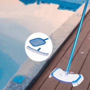 Kit d&rsquo;entretien de piscine avec tête d&rsquo;aspiration et brosse 45 cm – vue principale
