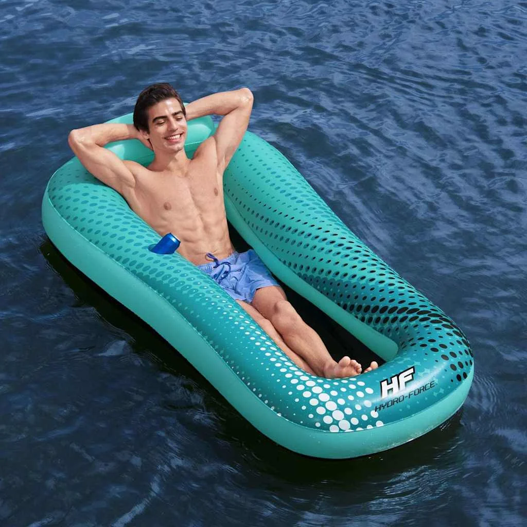 Matelas flottant en maille 188 x 109 cm bleu – vue principale