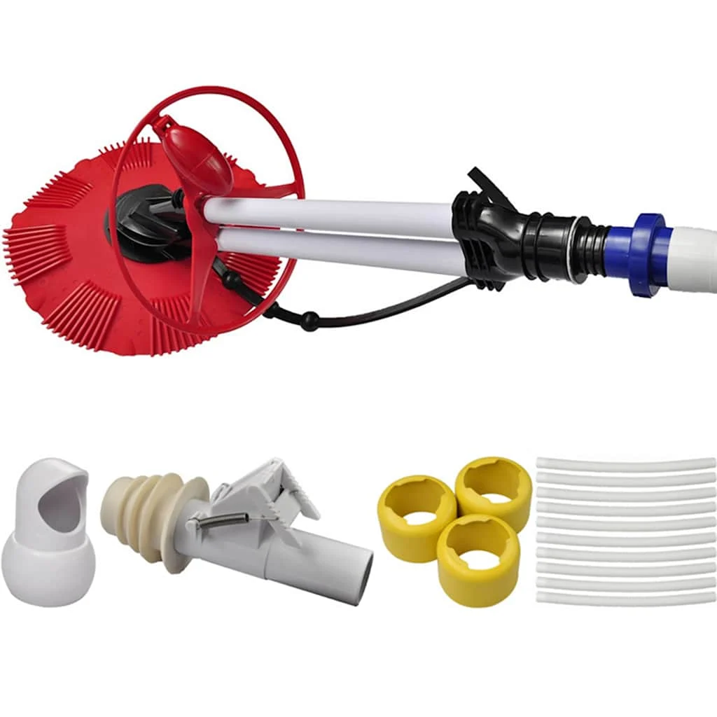 Nettoyeur de piscine automatique hydraulique avec 10 tuyaux – vue de détail