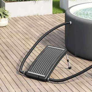 Panneau de chauffage solaire incurvé pour piscine avec pieds – vue principale