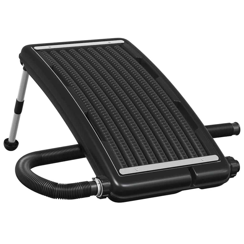 Panneau de chauffage solaire incurvé pour piscine avec pieds – vue de côté
