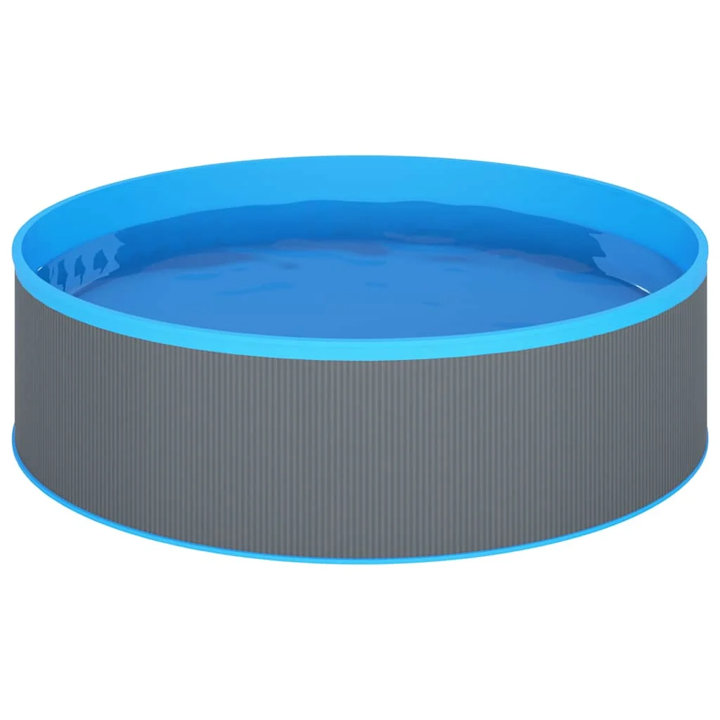 Piscine autoportante ronde 350 x 90 cm grise avec skimmer et pompe – vue de détail