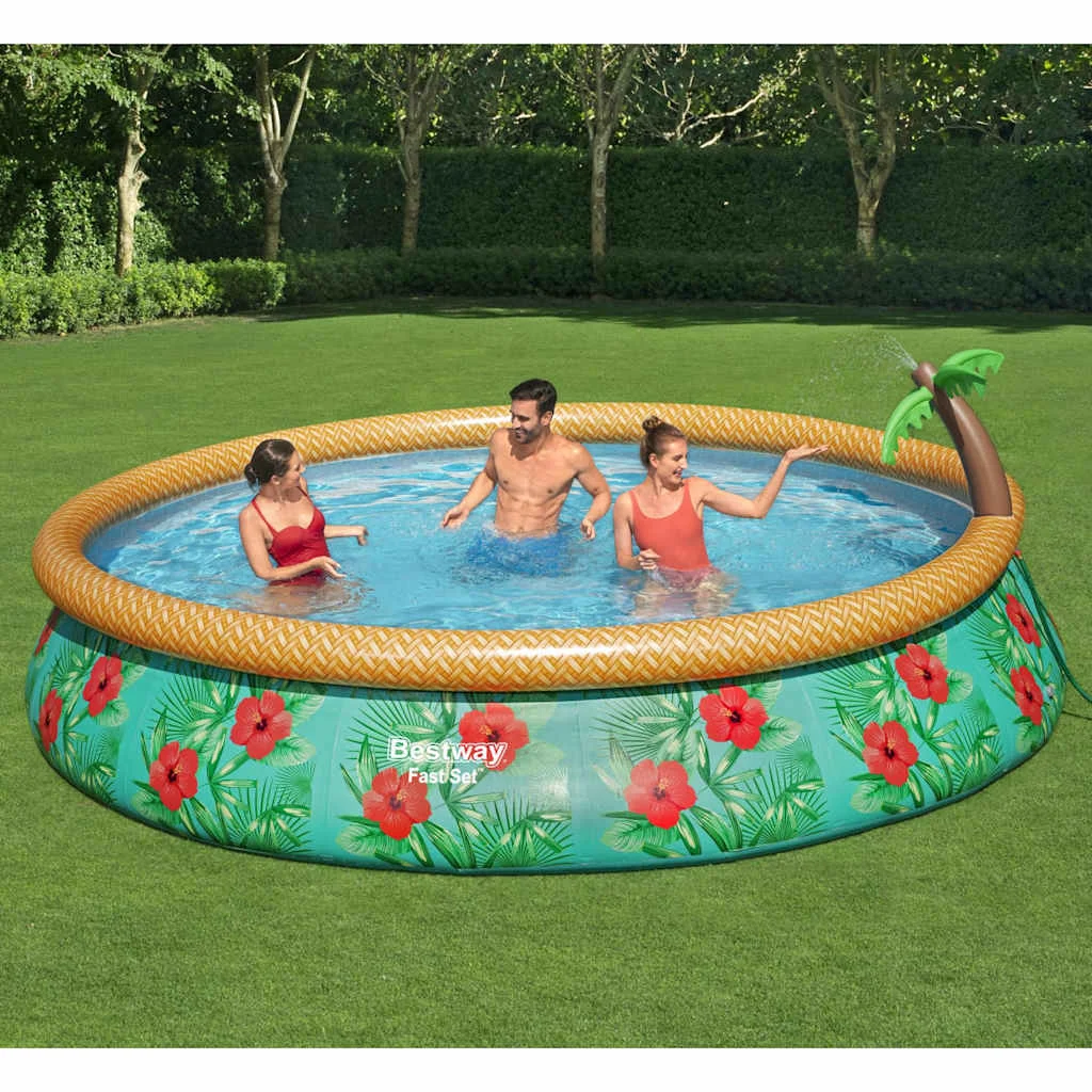 Piscine autoportante ronde 457 x 84 cm tropicale – vue principale