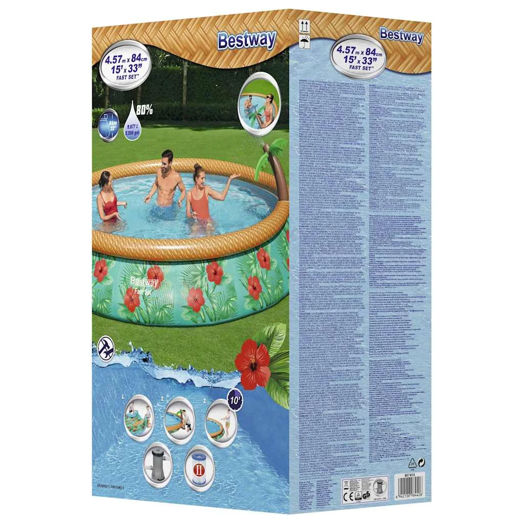 Piscine autoportante ronde 457 x 84 cm tropicale – vue de détail