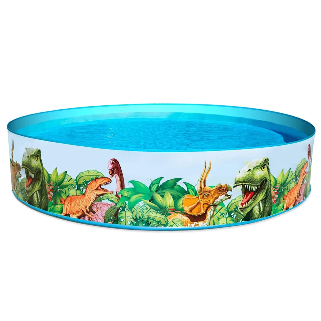 Piscine pour enfant ronde Ø 244 x 46 cm motif dinosaure – vue d'ensemble