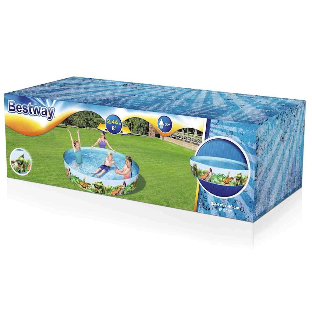 Piscine pour enfant ronde Ø 244 x 46 cm motif dinosaure – vue des accessoires