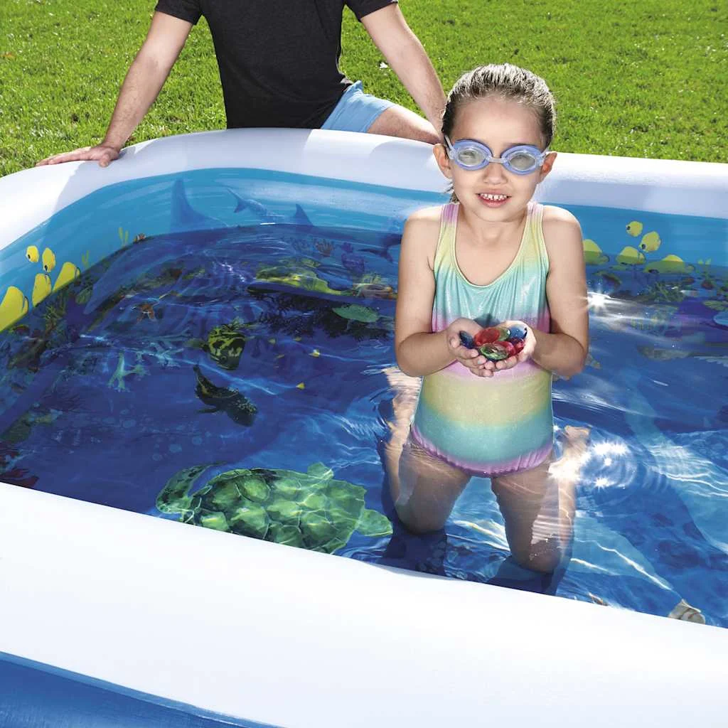 Piscine gonflable pour enfant 262 x 175 cm avec lunettes 3D – vue de détail