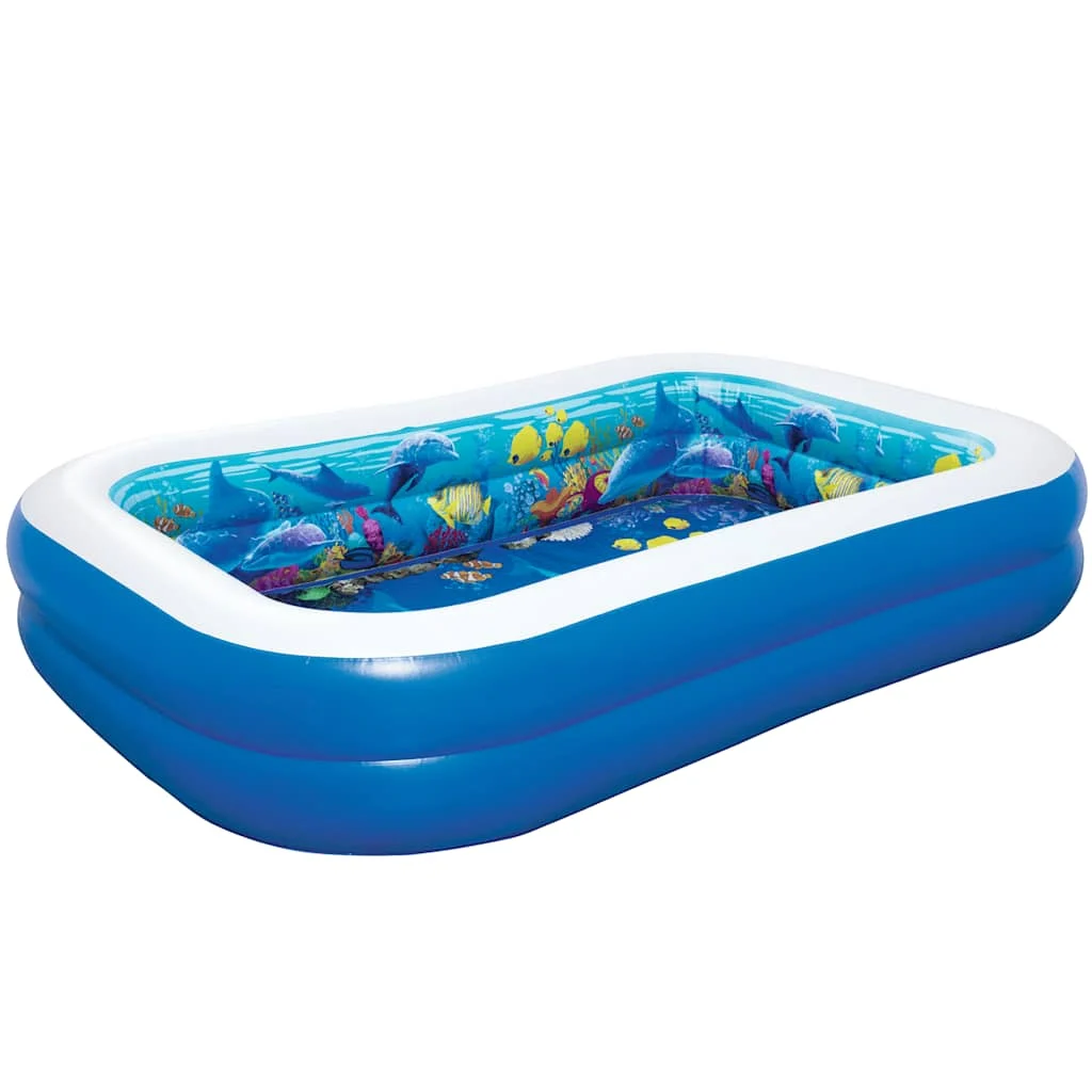 Piscine gonflable pour enfant 262 x 175 cm avec lunettes 3D – vue rapprochée