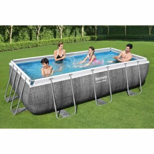 Piscine tubulaire rectangulaire 404 x 201 x 100 cm avec pompe et échelle – vue principale