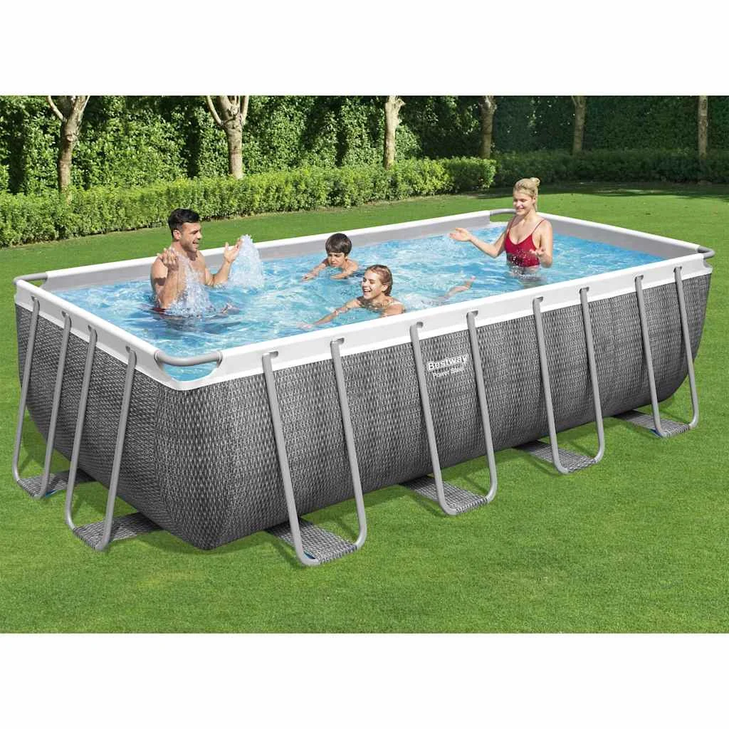 Piscine tubulaire rectangulaire 488 x 244 x 122 cm avec filtre à sable – vue principale