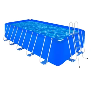 Piscine tubulaire rectangulaire 540 x 270 x 122 cm bleue avec échelle – vue principale