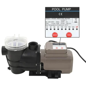 Pompe de piscine 250 W 8 000 L/h avec minuterie – vue principale